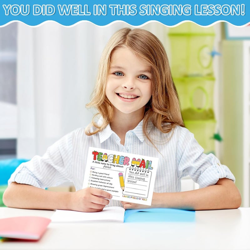 COCHIE Teacher Mail Notes to Parents Classroom Must Haves, Good Behavior Incentive Motivational Cards to Send Home for Elementary Kindergarten Preschool 1st 2nd Grade Teacher Supplies (Notes) - Image 4